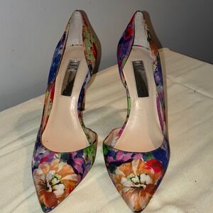 INC International Concepts Womens 6M Kenjay Floral Print D'Orsay‎ Pumps Heels